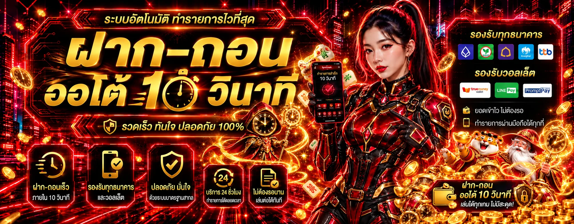 แบนเนอร์ฝากถอนออโต้ KHODHENG VIP